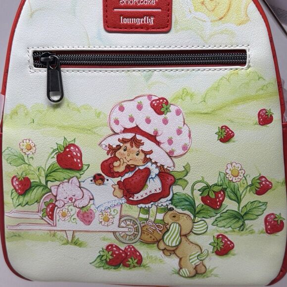 Strawberry Shortcake Loungefly Mini Backpack Wheelbarrow NWT Red main image 7